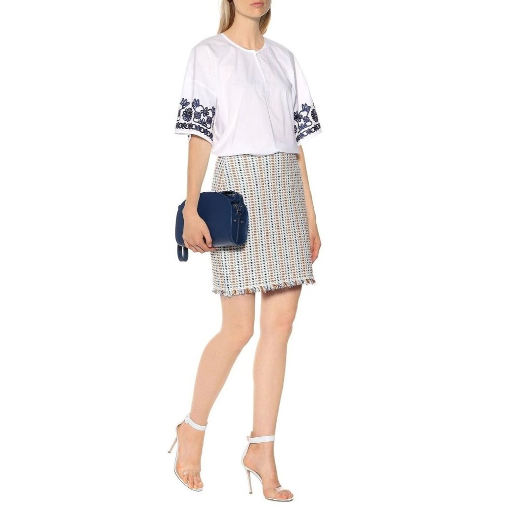 Tory Burch NWT Fringe Skirt MetallicShort Holiis Skirt Extra Small XS